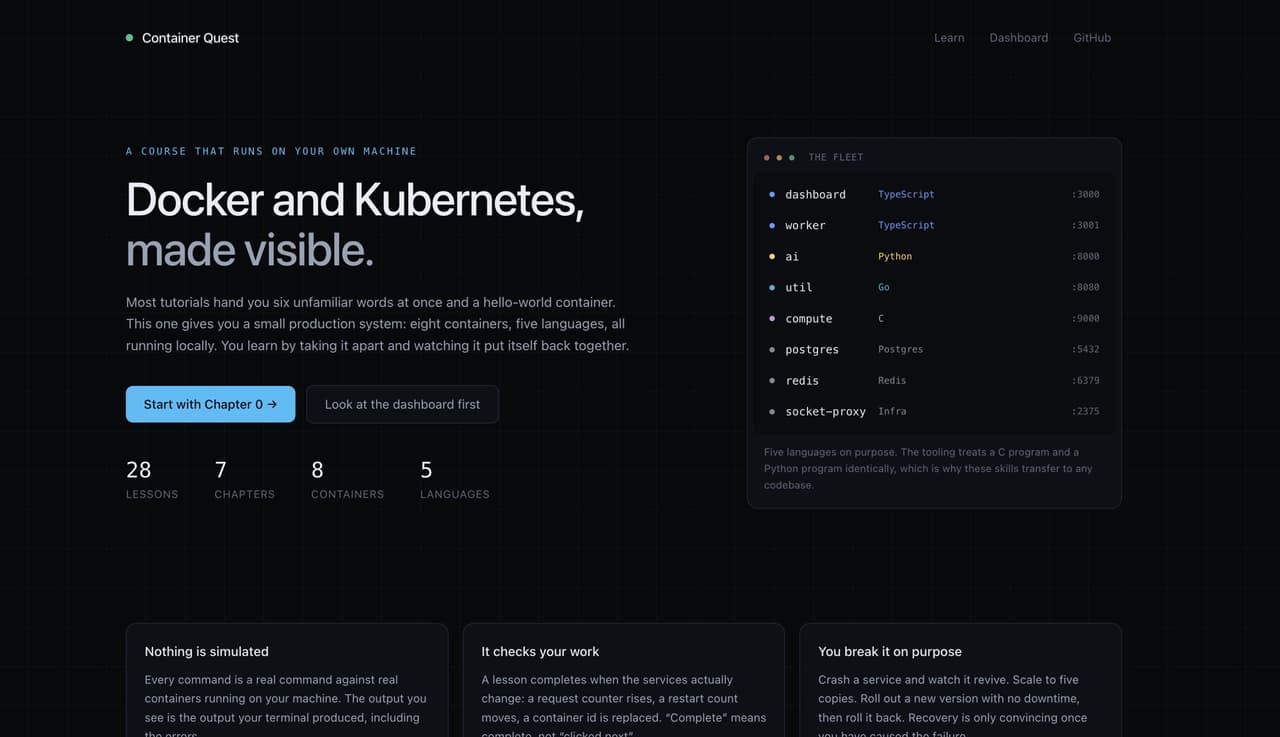 ContainerQuest.dev preview