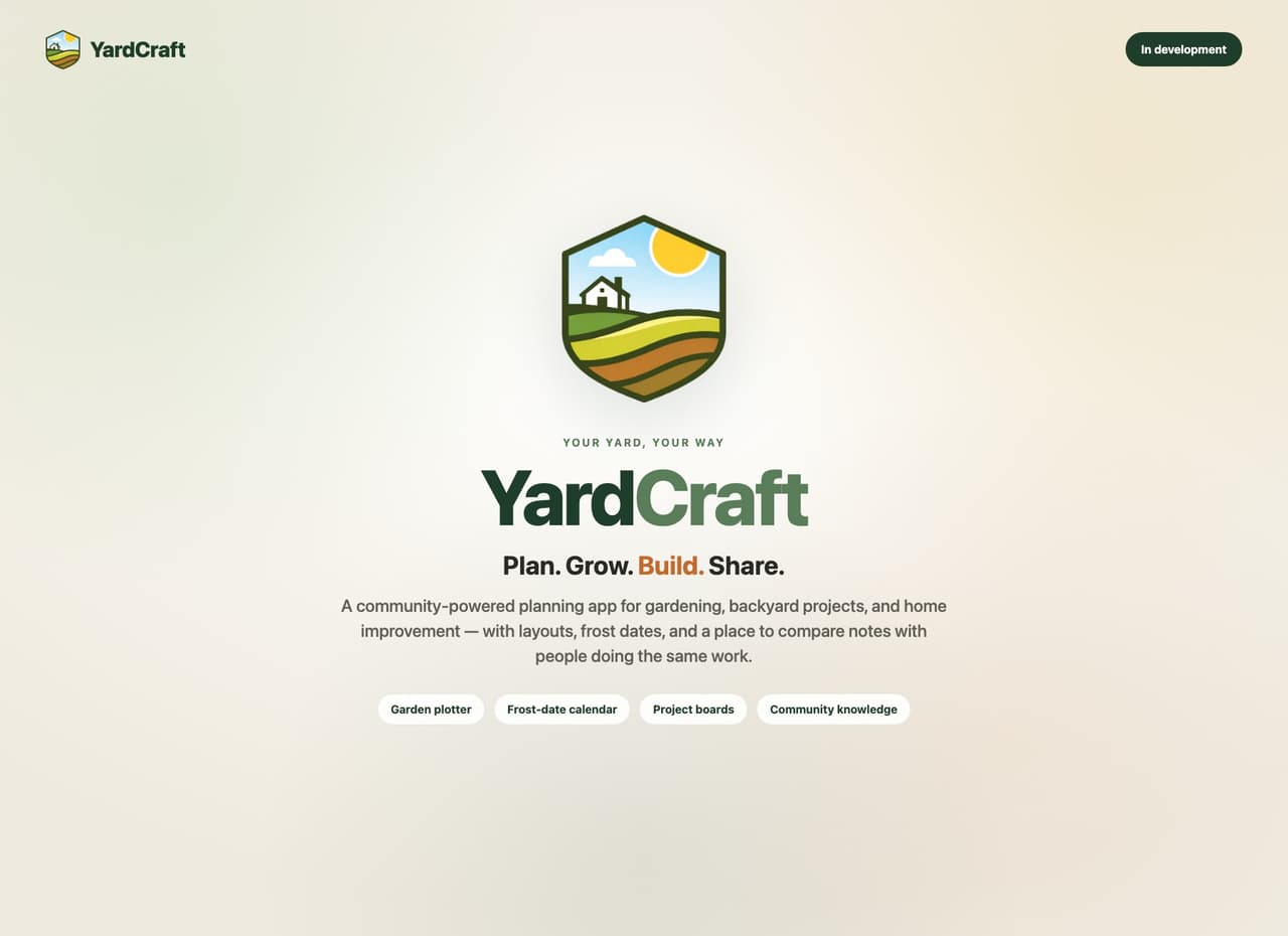 YardCraft.app preview